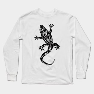 Gecko Tribal Tattoo Long Sleeve T-Shirt